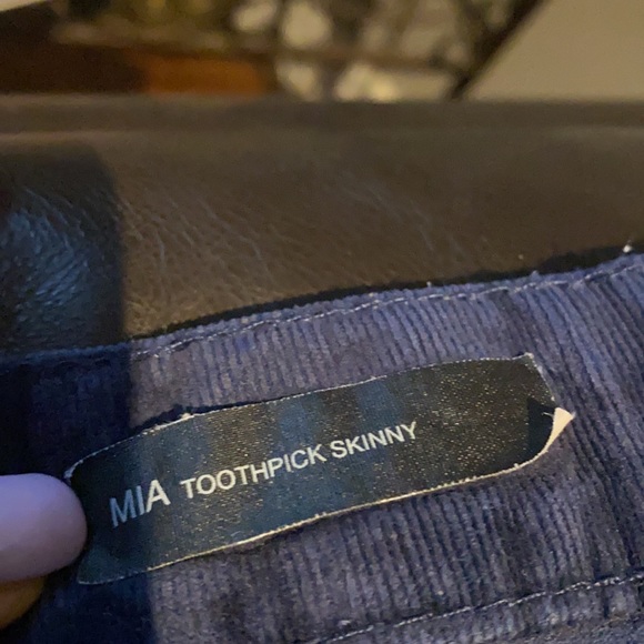 skinny leg navy corduroy pants - Picture 2 of 3